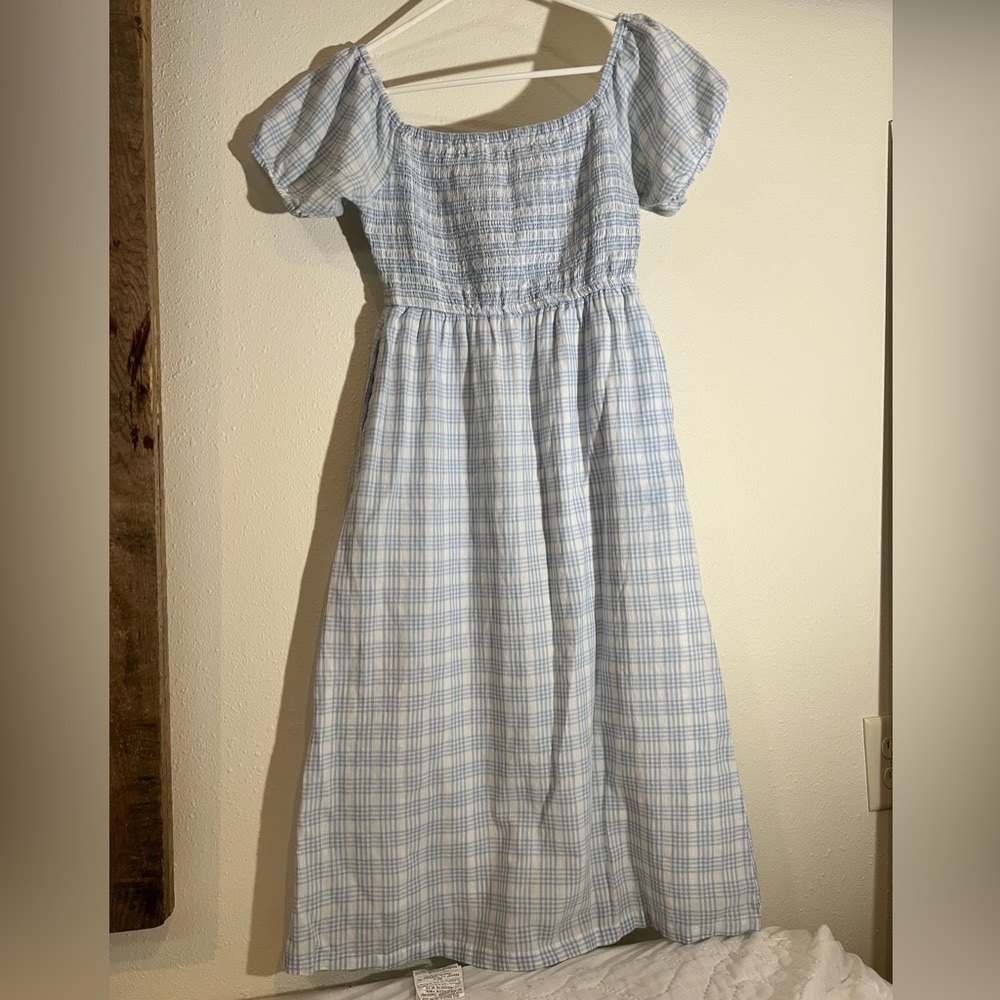 Jessica Simpson Checkered Blue Dress